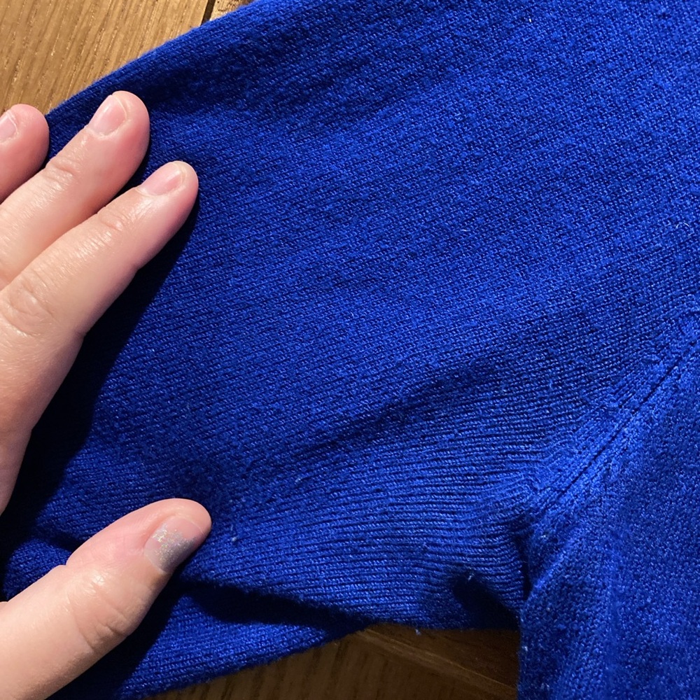 Sapphire blue open front cardigan - size L - Picture 7 of 8